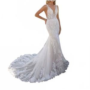 NEW COSMOBELLA opulent lace fitted gown in ivory/natural